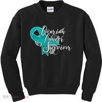 Ovarian Cancer Survivor Awareness Ribbon Kids Sweatshirt thumb 0
