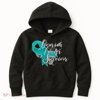 Ovarian Cancer Survivor Awareness Ribbon Kids Hoodie thumb 0