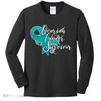 Ovarian Cancer Survivor Awareness Ribbon Kids Long Sleeve Shirt thumb 0