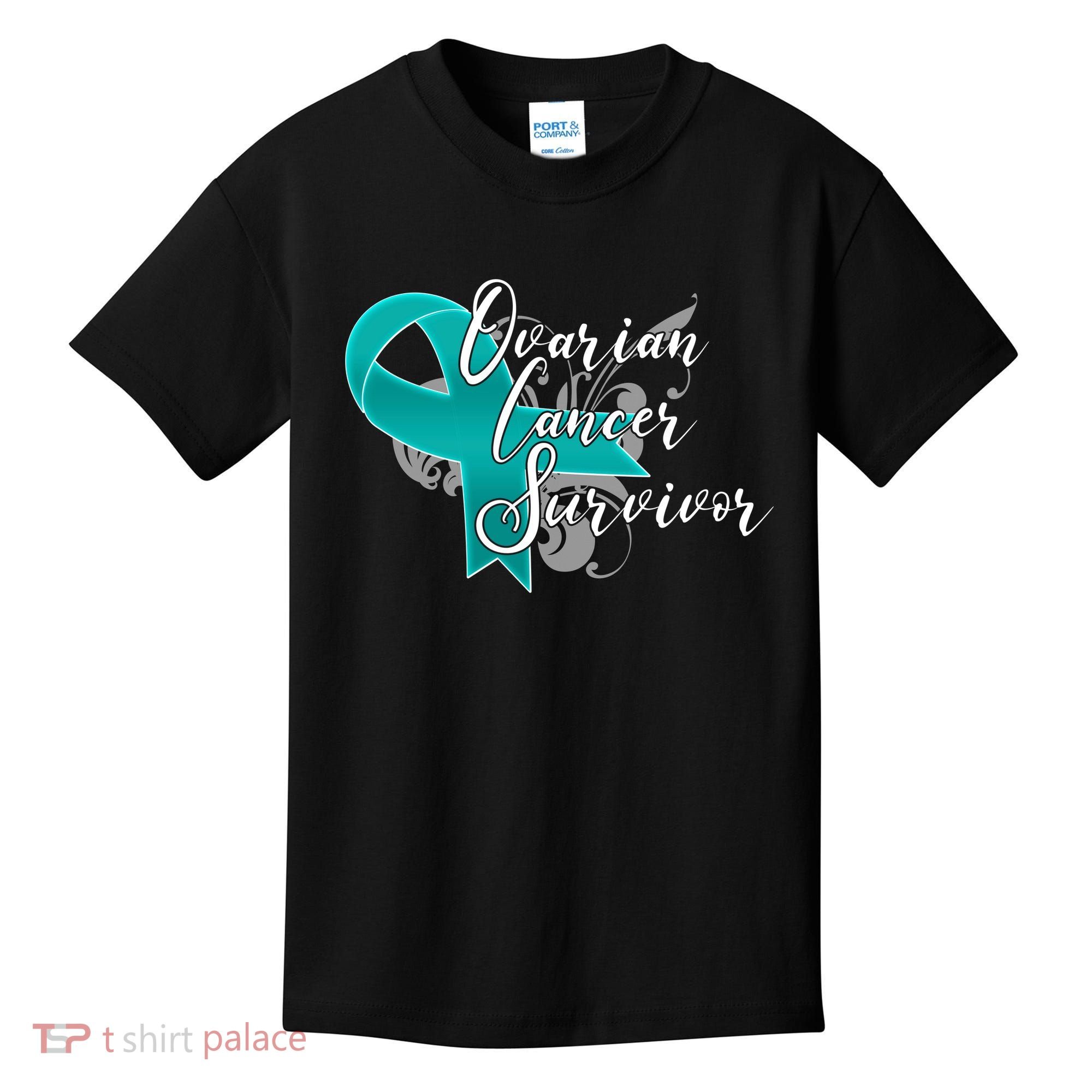 Ovarian Cancer Survivor Awareness Ribbon Kids T-Shirt