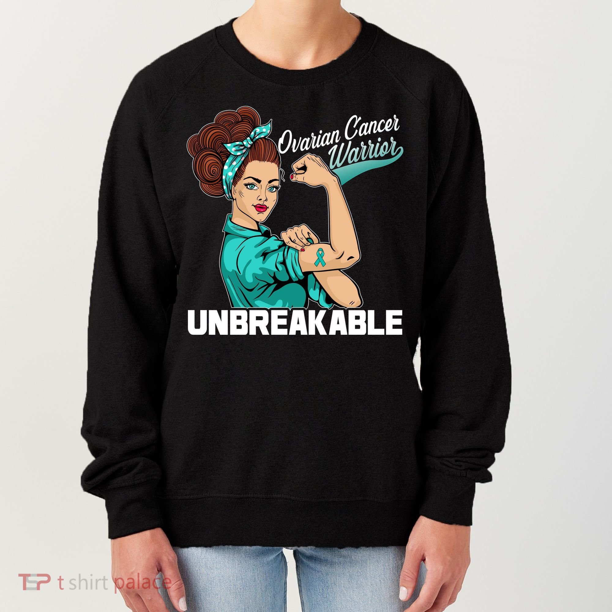 Ovarian Cancer Warrior Unbreakable Women's Sweatshirt
