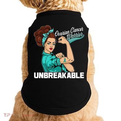 Ovarian Cancer Warrior Unbreakable Doggie Tank