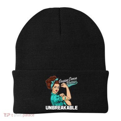 Ovarian Cancer Warrior Unbreakable Beanie