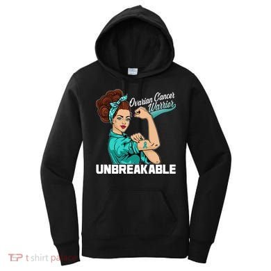 Ovarian Cancer Warrior Unbreakable Women's Hoodie