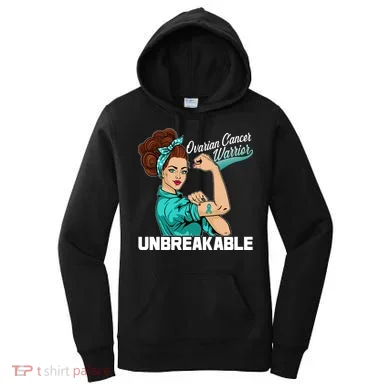 Ovarian Cancer Warrior Unbreakable Women's Hoodie
