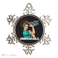 Ovarian Cancer Warrior Unbreakable Ornament thumb 0