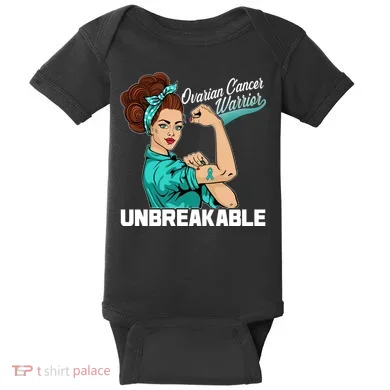 Ovarian Cancer Warrior Unbreakable Baby Bodysuit