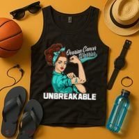 Ovarian Cancer Warrior Unbreakable Tank Top thumb 4