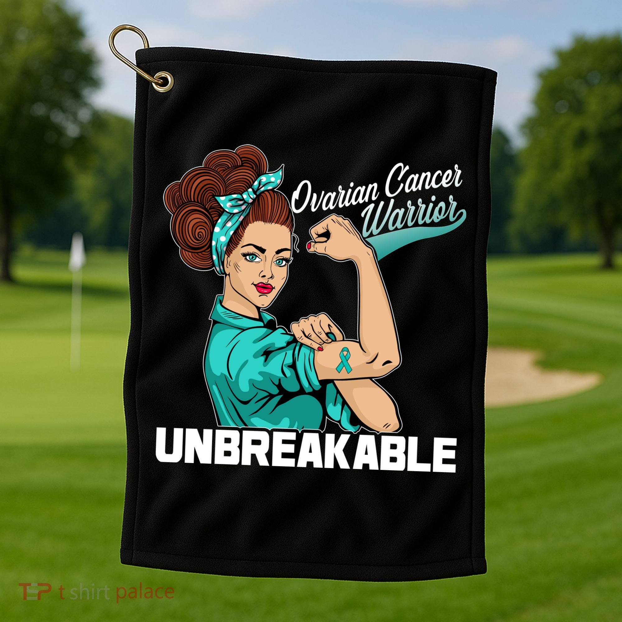 Ovarian Cancer Warrior Unbreakable Golf Towel