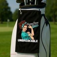 Ovarian Cancer Warrior Unbreakable Golf Towel thumb 2