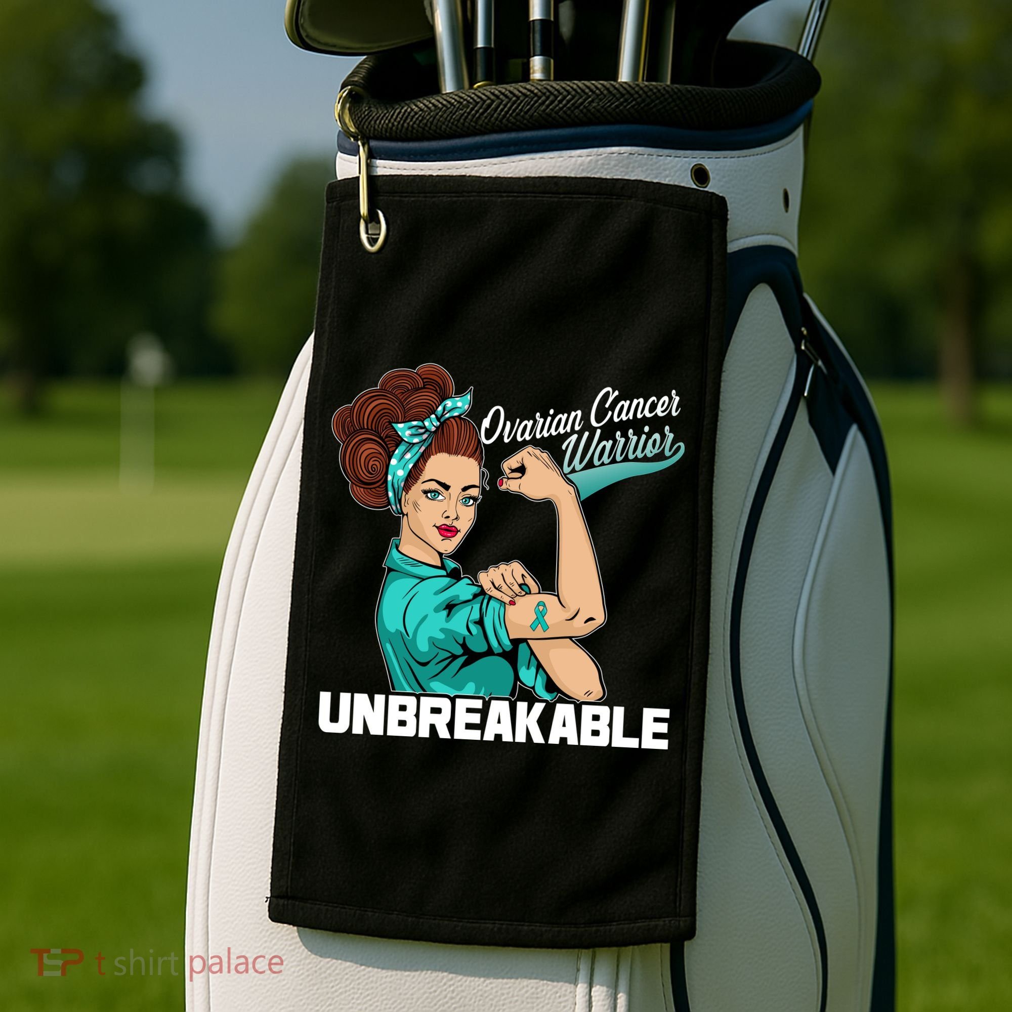 Ovarian Cancer Warrior Unbreakable Golf Towel