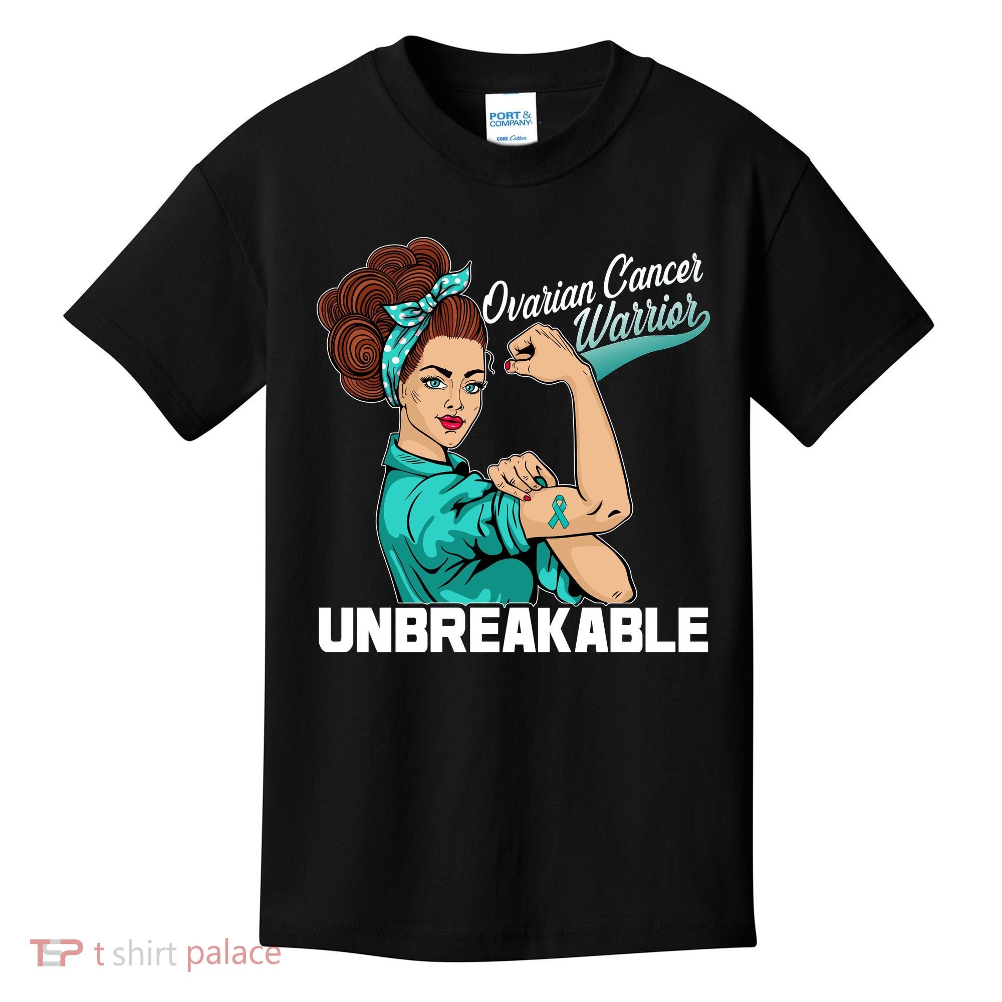 Ovarian Cancer Warrior Unbreakable Kids T-Shirt