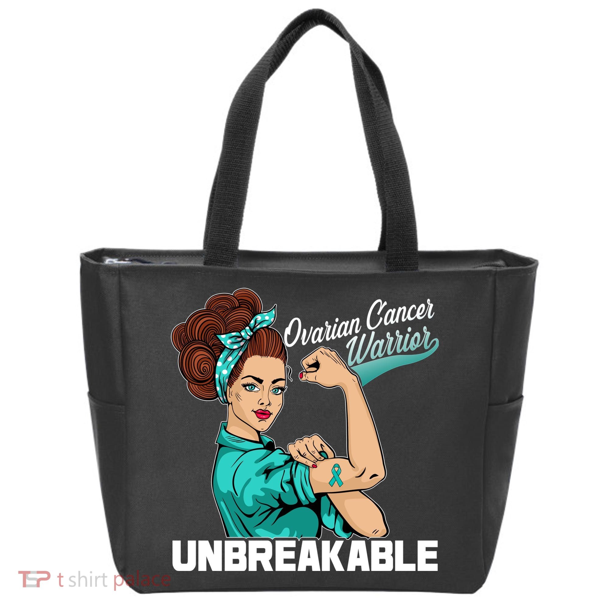 Ovarian Cancer Warrior Unbreakable Tote Bag