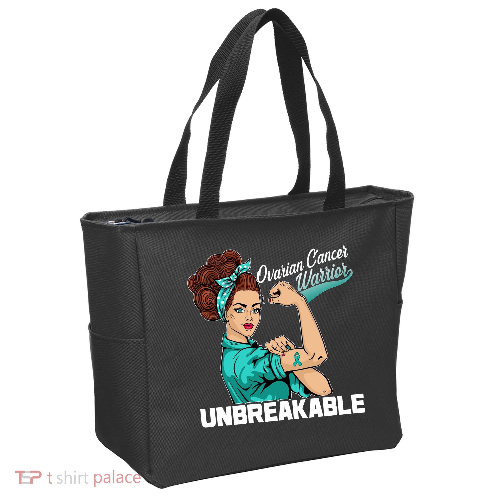 Ovarian Cancer Warrior Unbreakable Tote Bag