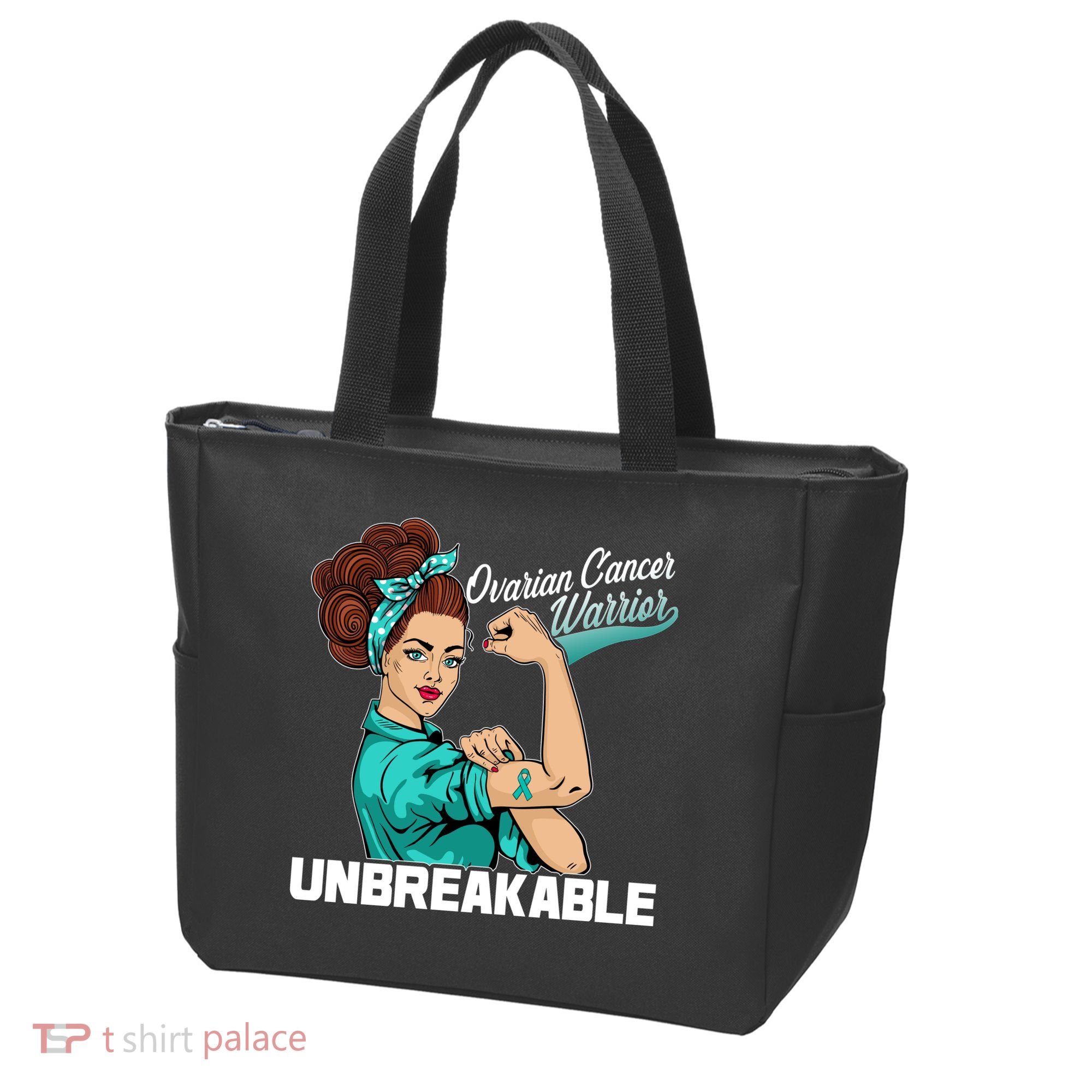 Ovarian Cancer Warrior Unbreakable Tote Bag
