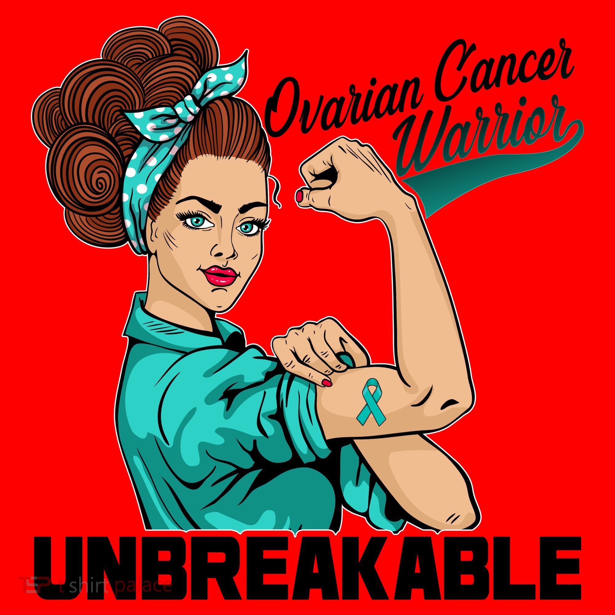 Ovarian Cancer Warrior Unbreakable Santa Hat