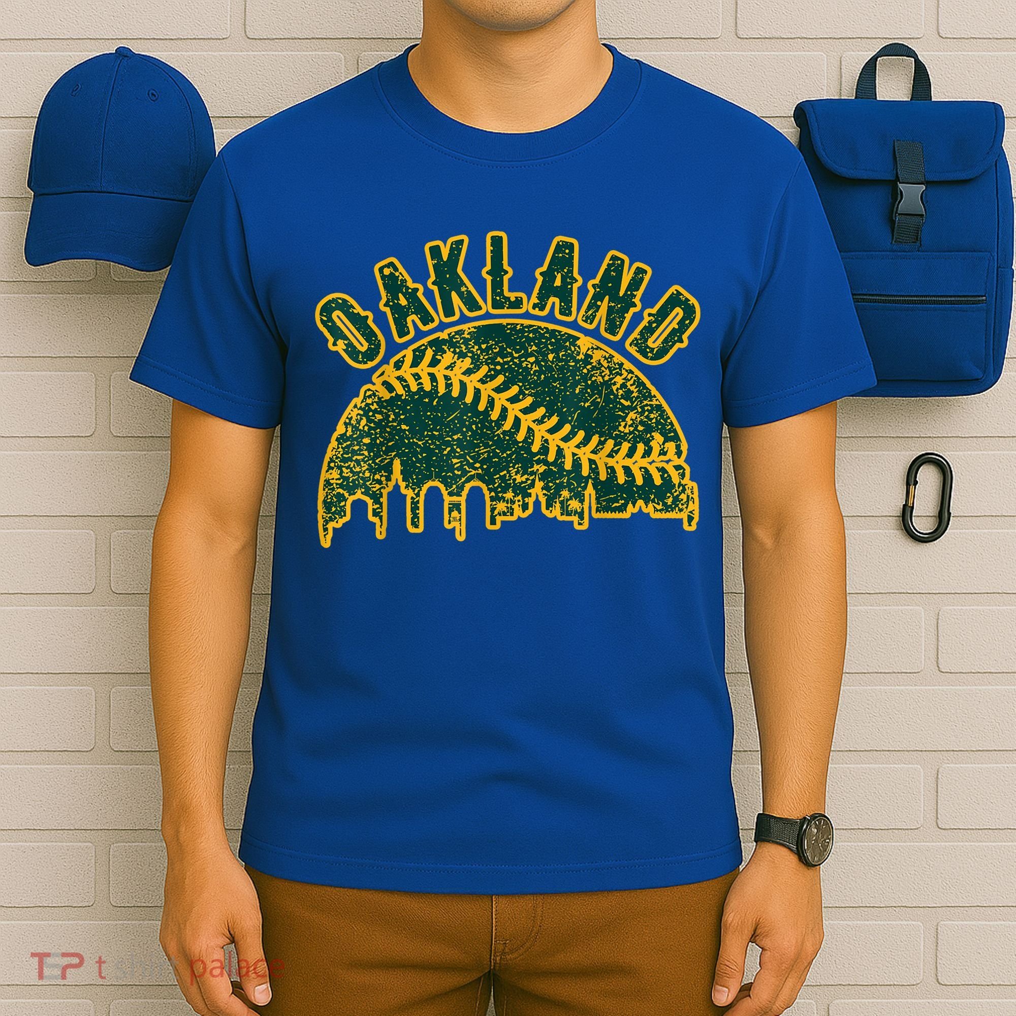 Oakland Vintage Baseball Distressed Gameday Retro Cute Gift T-Shirt