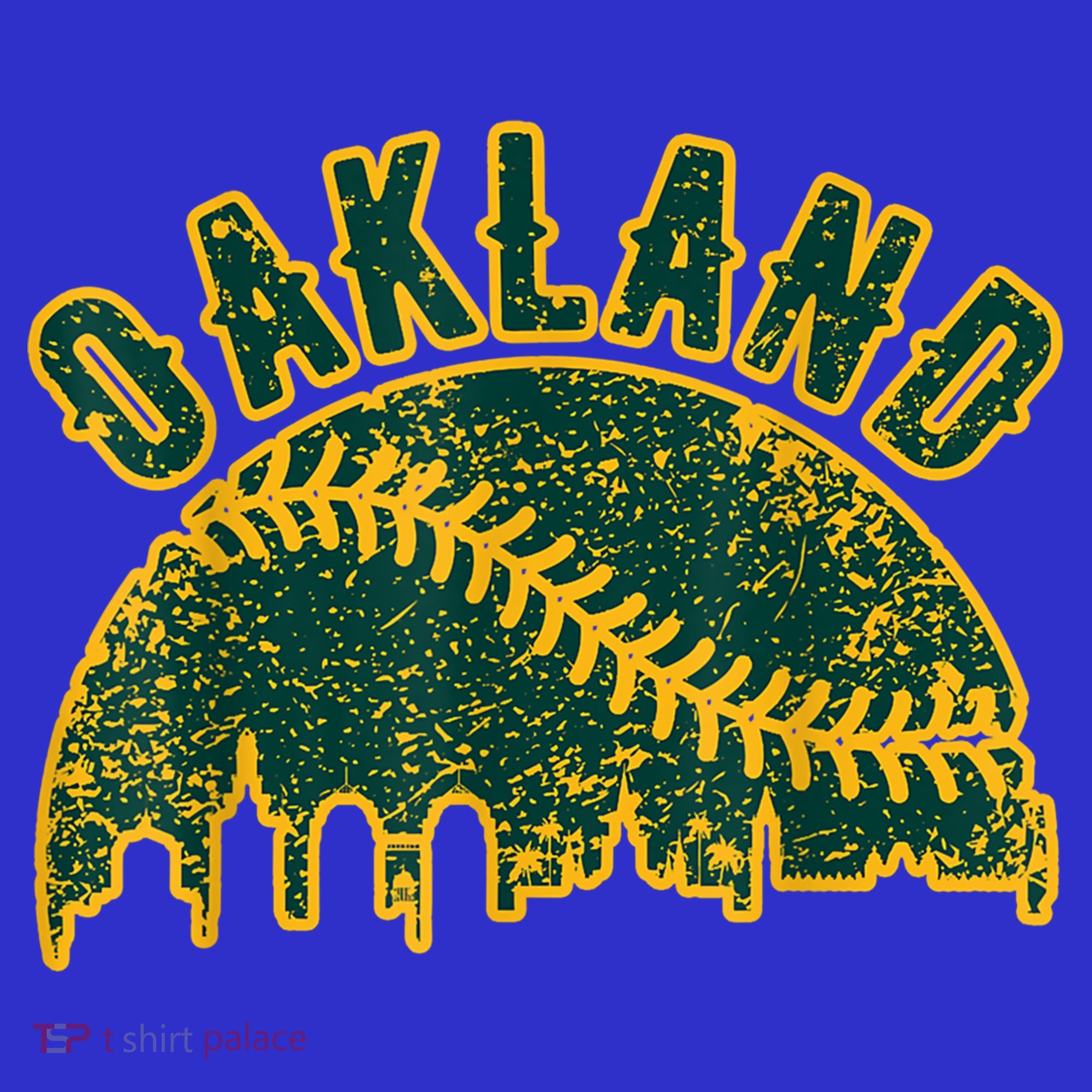 Oakland Vintage Baseball Distressed Gameday Retro Cute Gift T-Shirt