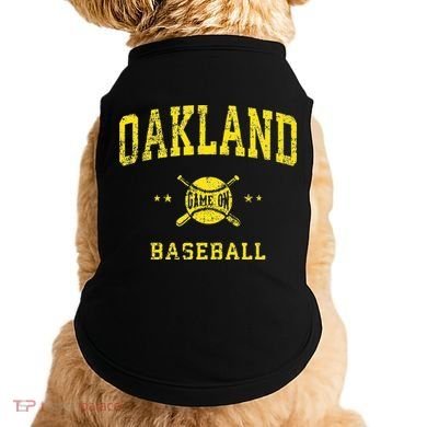 Oakland Vintage Baseball Throwback Retro Design Doggie Tank