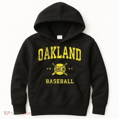 Oakland Vintage Baseball Throwback Retro Design Kids Hoodie