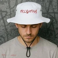 Oklahoma Vintage Cursive College Bucket Hat thumb 2