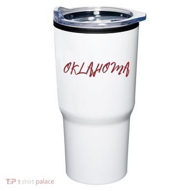 Oklahoma Vintage Cursive College Tumbler