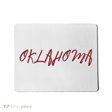 Oklahoma Vintage Cursive College Mousepad