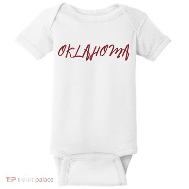 Oklahoma Vintage Cursive College Baby Bodysuit