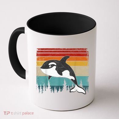 Orca Vintage Distressed Retro Style Cool Orca Coffee Mug