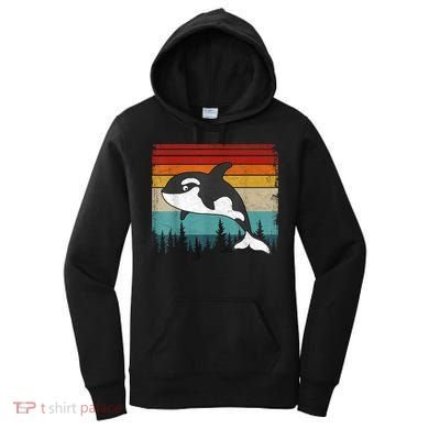 Orca Vintage Distressed Retro Style Cool Orca Women's Hoodie