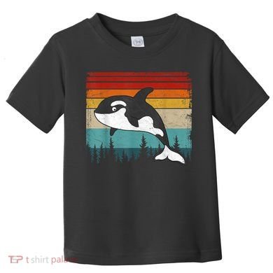 Orca Vintage Distressed Retro Style Cool Orca Toddler T-Shirt