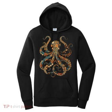 Octopus Vintage Floral Patterns Ocean Women's Hoodie