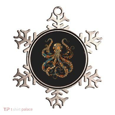 Octopus Vintage Floral Patterns Ocean Ornament
