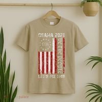 Obama Vintage Flag Retro Patriotic 2028 Political Protest T-Shirt thumb 2