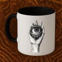 Obscure Visions Goth Alt Macabre Creepy Coffee Mug thumb 2