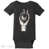 Obscure Visions Goth Alt Macabre Creepy Baby Bodysuit thumb 0