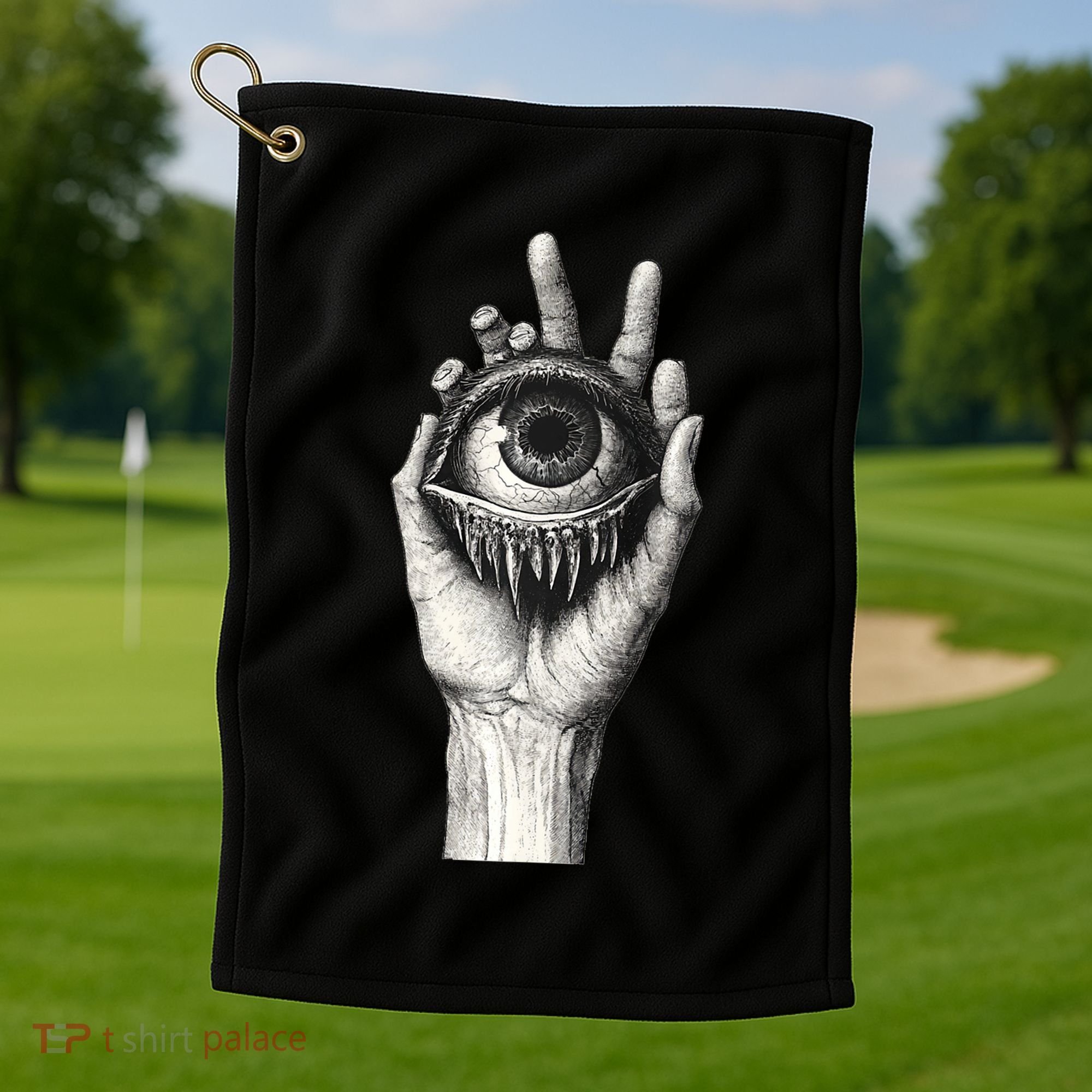 Obscure Visions Goth Alt Macabre Creepy Golf Towel