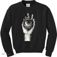 Obscure Visions Goth Alt Macabre Creepy Kids Sweatshirt thumb 0