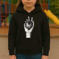 Obscure Visions Goth Alt Macabre Creepy Kids Hoodie thumb 3