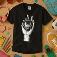Obscure Visions Goth Alt Macabre Creepy Kids T-Shirt thumb 3