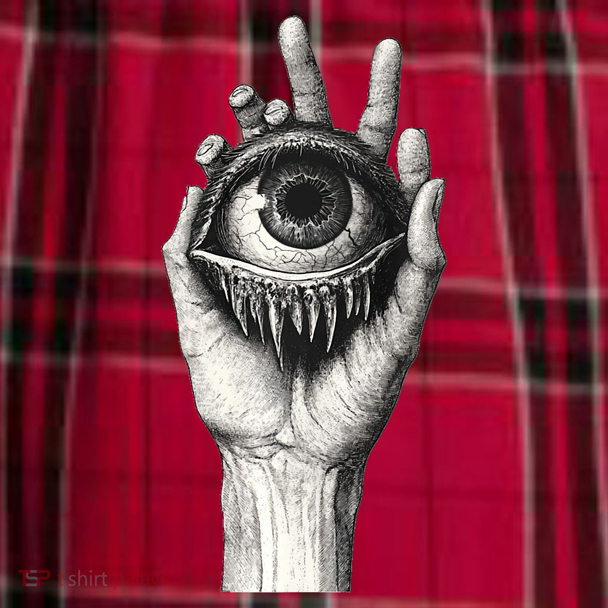 Obscure Visions Goth Alt Macabre Creepy Men's Flannel Plaid Pajama Pants