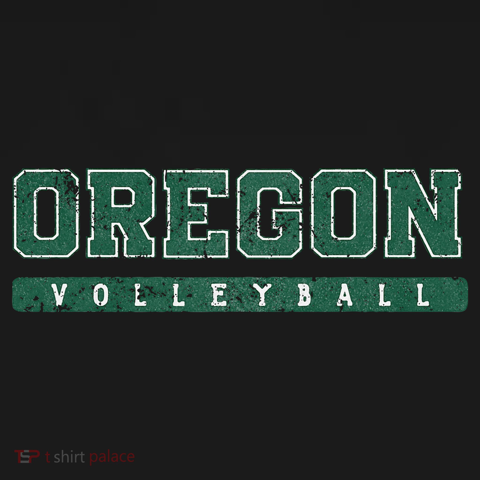 Oregon Volleyball Green Vintage T-Shirt