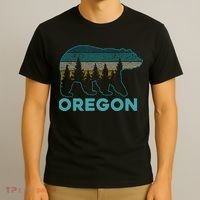 Oregon Vintage Grizzly Bear Nature Hiking Souvenir T-Shirt thumb 3