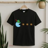 Oktoberfest Video Game Eating Pretzels Retro Gamer T-Shirt thumb 2
