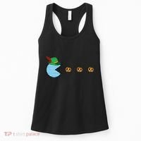 Oktoberfest Video Game Eating Pretzels Retro Gamer Women's Tank Top thumb 0