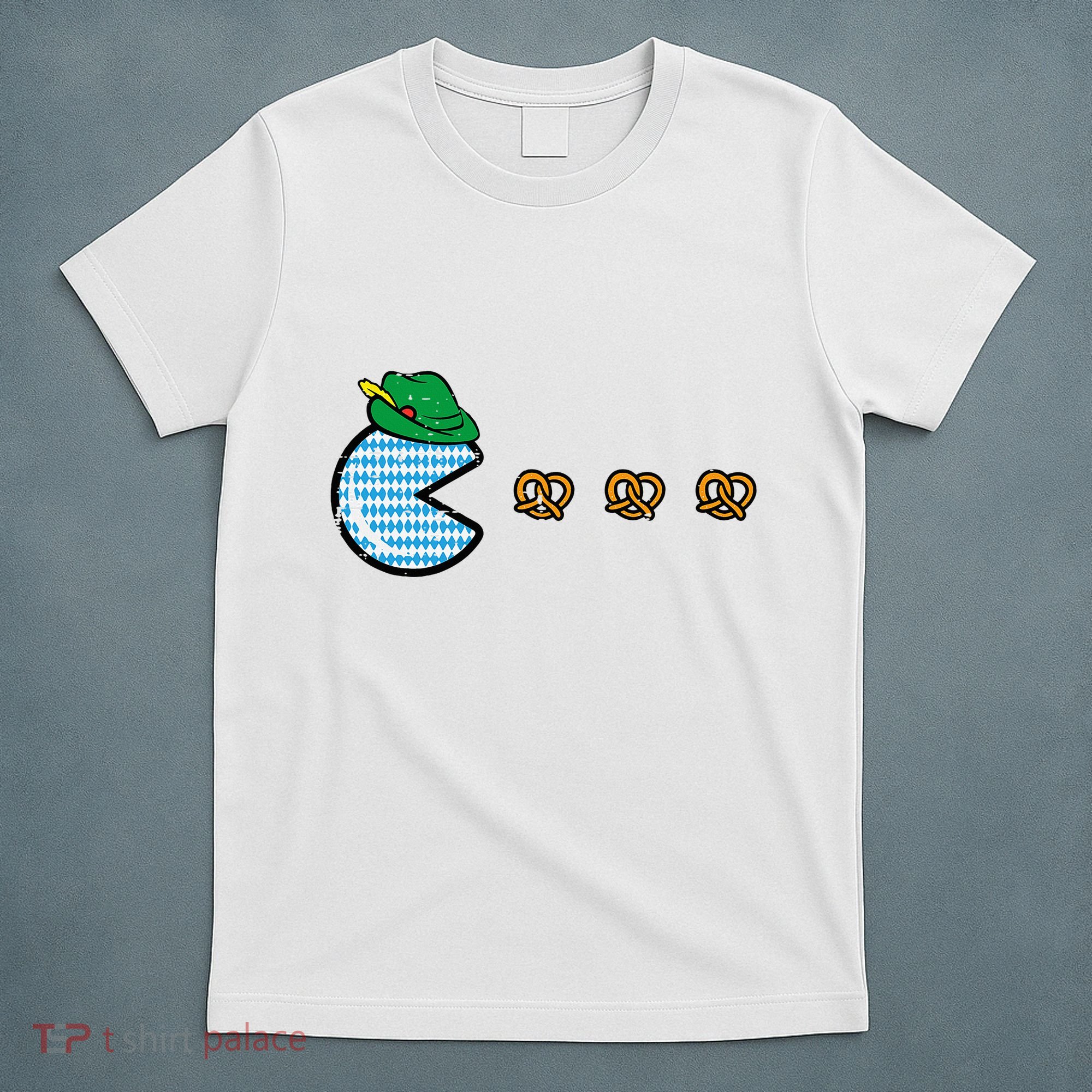 Oktoberfest Video Game Eating Pretzels Gamer T-Shirt