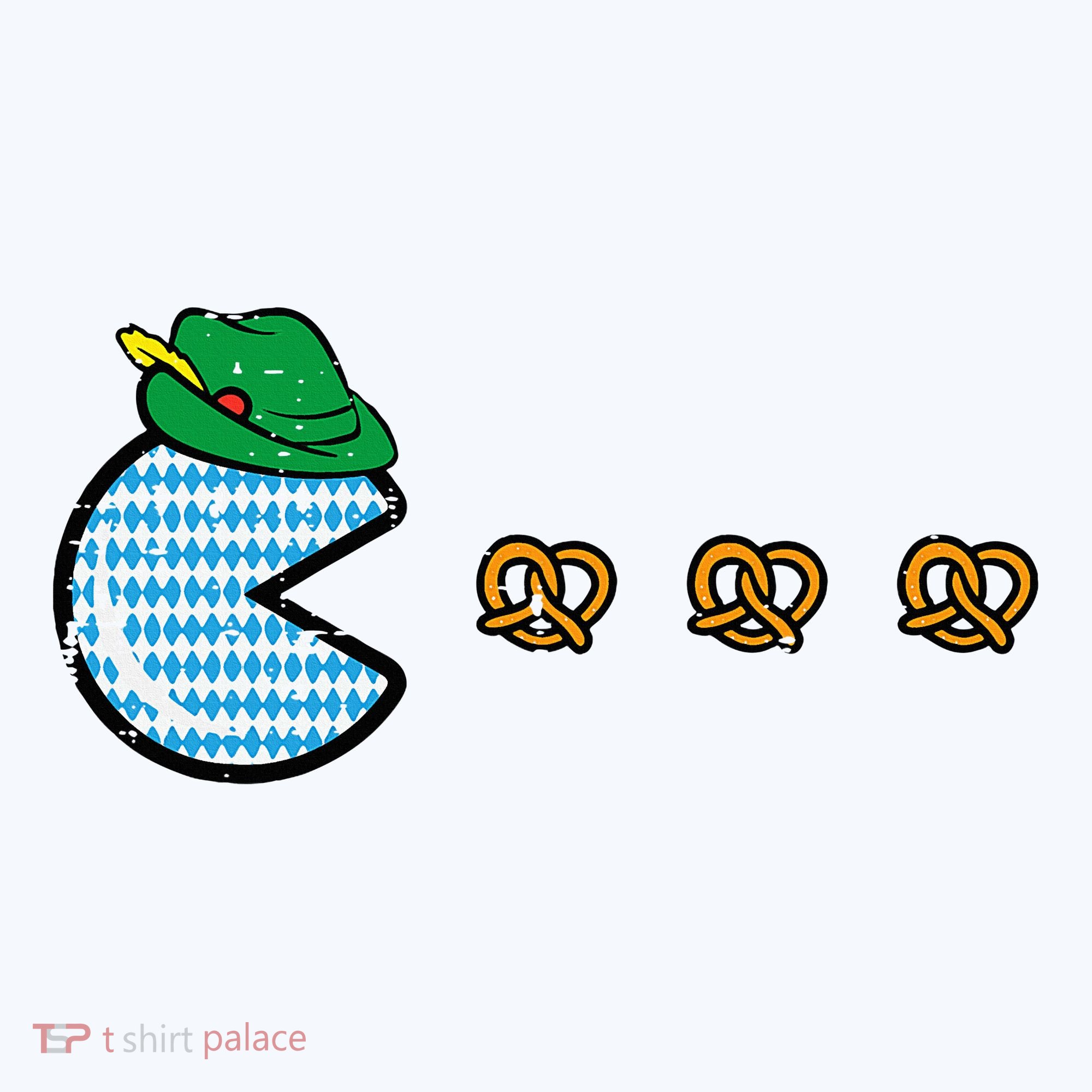 Oktoberfest Video Game Eating Pretzels Gamer Pajama Set