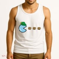 Oktoberfest Video Game Eating Pretzels Gamer Tank Top thumb 3