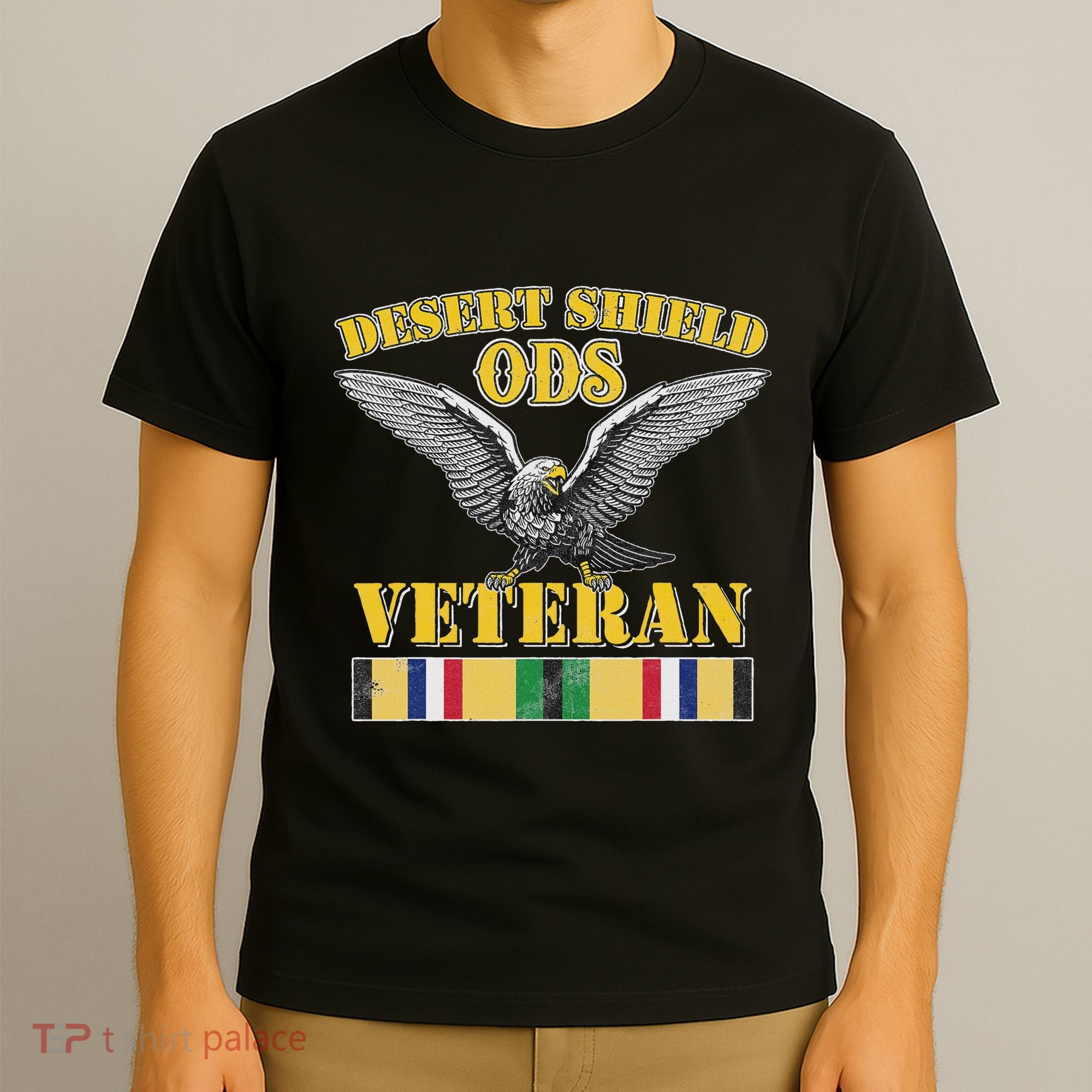 Ods Veteran Operation Desert Shield Ribbon Iraq Vintage T-Shirt