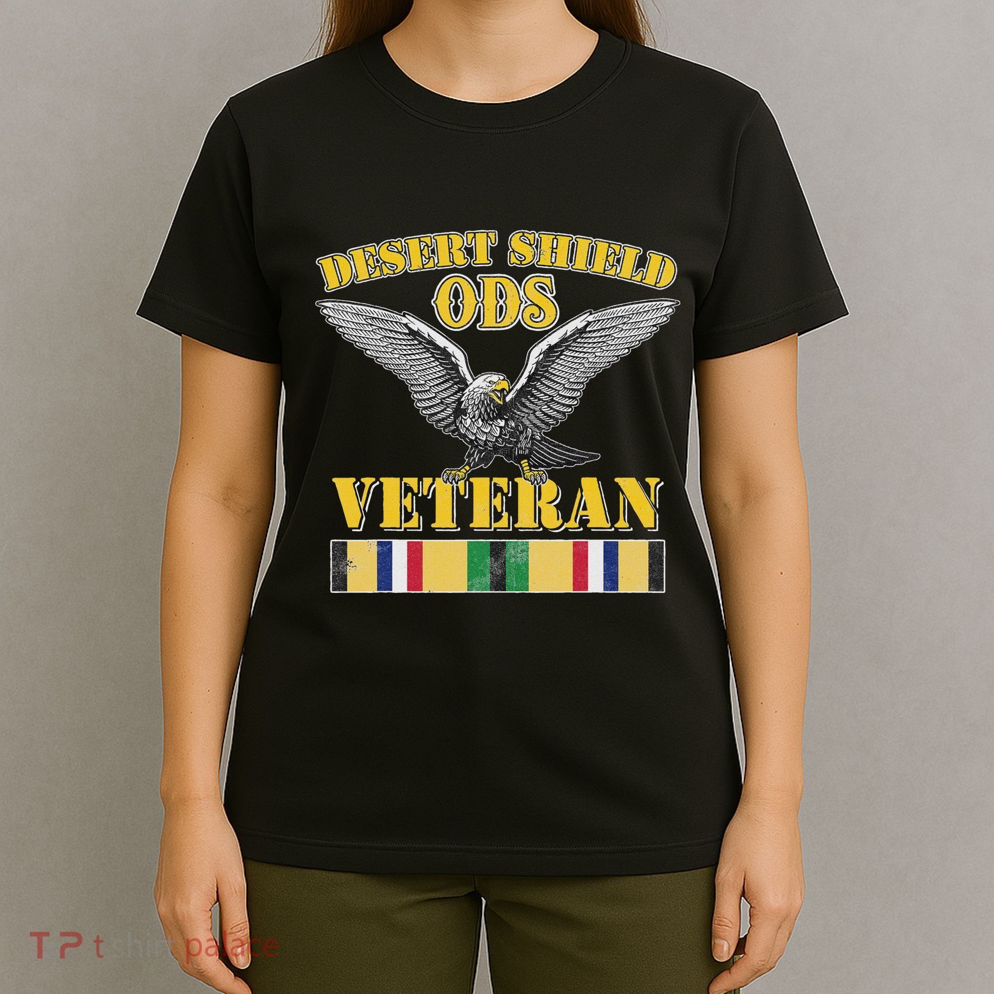 Ods Veteran Operation Desert Shield Ribbon Iraq Vintage T-Shirt